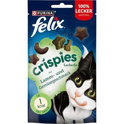 Afbeelding van Felix Crispies kattensnack met vlees en groentesmaak, 8 pack (8 x 45 g)