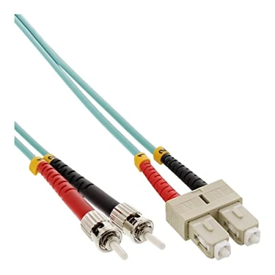 Afbeelding van SC ST Duplex Optical Fiber Patch kabel Multi Mode OM3 10 meter InLine