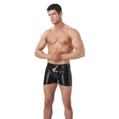 Afbeelding van Rimba Latex Play Boxershort met open achterkant zwart maat M