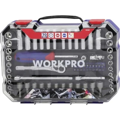 Afbeelding van WorkPro WP202522 Schroevendraaierbitset 70 delig