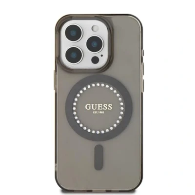 Afbeelding van CG Mobile Guess GUHMP16XPFTDTEK hoes voor iPhone 16 Pro Max 6,9&quot; zwart hardcase IML Rhinestones