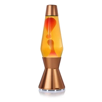 Afbeelding van Mathmos Koper Astro Lavalamp Geel/Oranje