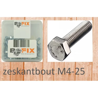 Afbeelding van Bofix Zeskantbout M4x25 (50 stuks)