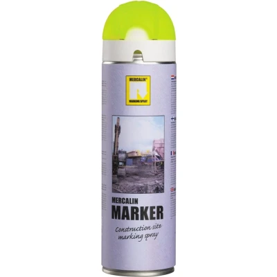 Afbeelding van Mercalin Marker fluoriserende verf spuitbus 500ml geel