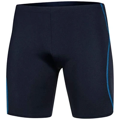 Afbeelding van Aqua Speed Set Zwembroek voor heren + incl. e book Jammer mannen Lang, 10de zwart/marineblauw/blauw, M