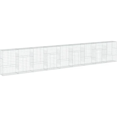 Afbeelding van vidaXL Schanskorf 900x50x150 cm gegalvaniseerd ijzer zilverkleurig
