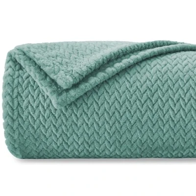 Afbeelding van Extra Zachte Fleece Deken, Sofa Deken 220 x 240 cm Flanellen Oeko TEX® Gecertificeerd, Zacht en Lichtgewicht, Pluche, Voor Bed, Bank, Reizen, Kamperen, Watergroen