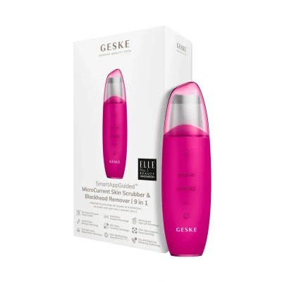 Afbeelding van GESKE SmartAppGuided™ MicroCurrent Skin Scrubber &amp; Blackhead Remover 9 in 1 Tools huidverzorging Gezichtsreiniging Anti aging en reiniging Professionele facelift Mee eter verwijderaar