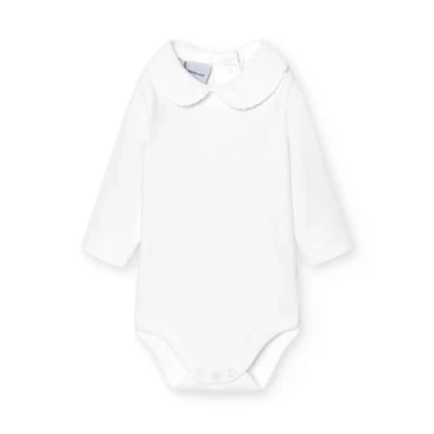 Afbeelding van babidu Unisex Baby Body C.Polo Pique, wit, 1 Maand, 0 Maand