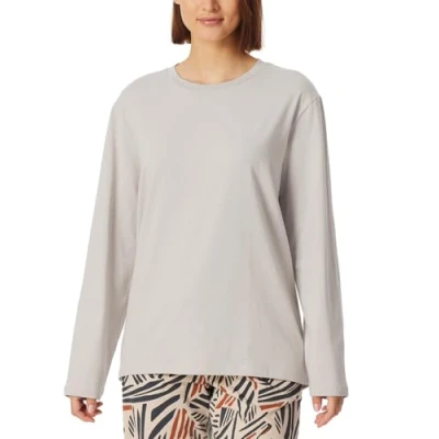 Afbeelding van Schiesser MIX Relax Pyjamashirt, Dames, Maat: 48, Grau jaspe