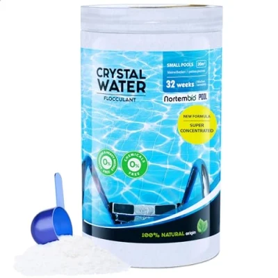 Afbeelding van Nortembio Natuurlijk Flocculant SUPER Geconcentreerd 32 Weken. Troebelheidsverwijderaar voor Kleine Zwembaden en Bubbelbaden. Clarifier Helder Water. Veilig Organisch Product het Hele Gezin.