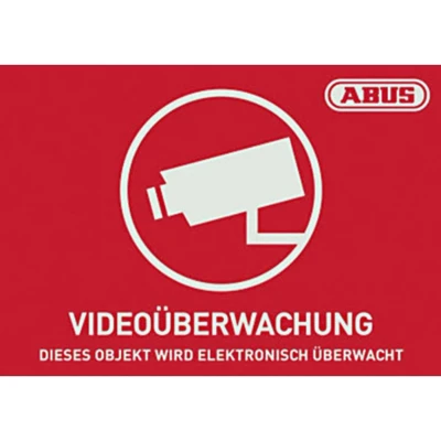 Afbeelding van ABUS AU1420 Waarschuwingssticker Camerabewaking Taal Duits (b x h) 148 mm 105