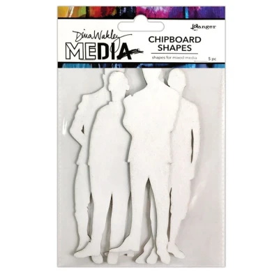 Afbeelding van Ranger Dina Wakley MEdia Chipboard Shapes The Men (MDA74977)