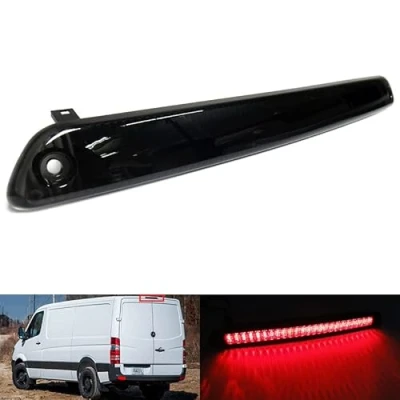 Afbeelding van Zwart Gerookte Lens LED Achter Hoog Niveau Centrum Derde Remstop Licht Voor 2006 2018 MB Sprinter 906 Crafter 2E 2018+Sprinter 907 910