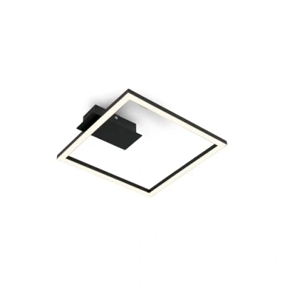 Afbeelding van BRILONER Frame led plafondlamp, warmwit, 14 W, woonkamerlamp, slaapkamerlamp, 265 x 250 45 mm (l b h), zwart