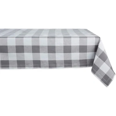 Afbeelding van DII Buffalo Check Collection, Klassiek Boerderij Tafelkleed, 60x104, Grijs &amp; Wit