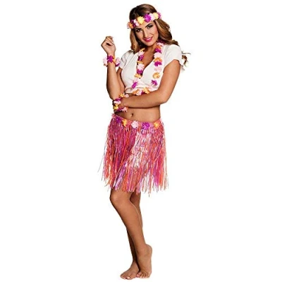Afbeelding van Boland Set Kiki Multi Volwassenen Vrouwen Hawaii Themafeest Strandfeest Carnaval