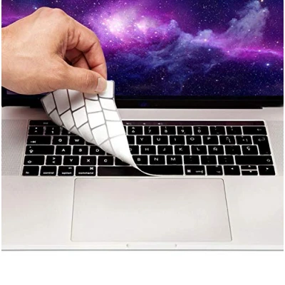 Afbeelding van MyGadget toetsenbordbeschermer QWERTY (Spanje) voor Apple MacBook Pro 13 &quot;15&quot; (vanaf 2016) &amp; 12&quot; siliconen bescherming zwart