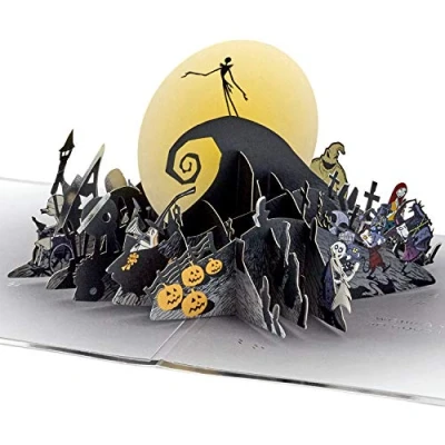 Afbeelding van Hallmark Signature Paper Wonder Nightmare Before Christmas pop up verjaardagskaart, kerstkaart (Happy Nightmares)