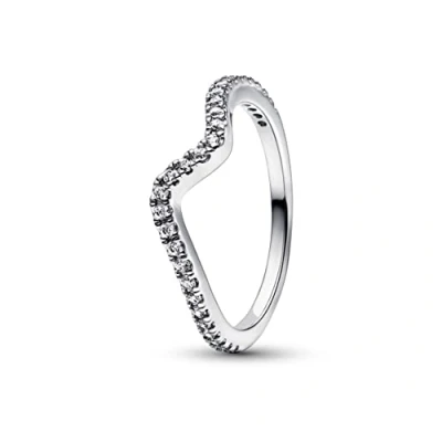 Afbeelding van PANDORA Funkelnde Welle Ring aus Sterlingsilber mit Zirkonia in der Farbe Silber, Timeless Collection, Gr.56, 192539C01 56
