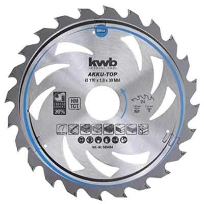 Afbeelding van kwb 585454 Hardmetaal cirkelzaagblad 170 x 30 1.2 mm Aantal tanden: 24 1 stuk(s)