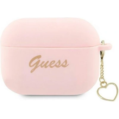 Afbeelding van Guess Heart Silicone Case Geschikt voor Apple Airpods Pro 2 (2e Gen) Roze