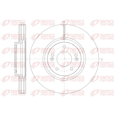 Afbeelding van REMSA Remschijf Vooras 321, 321,1mm 32mm 5 Geventileerd 61462.10 517123J500,517123J500DS,DCA6146210 Remschijven