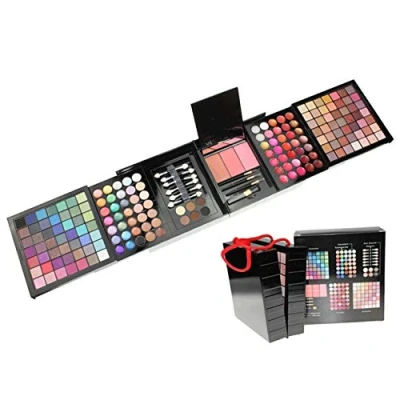 Afbeelding van FantasyDay 177 kleuren make upset, complete cosmeticapalet, set met oogschaduw, lipgloss, blush, wenkbrauwpoeder, concealer, cosmetische borstel