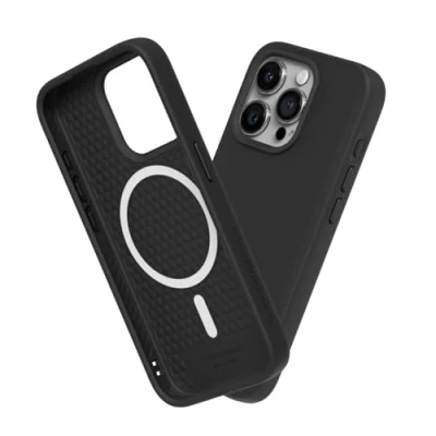 Afbeelding van RHINOSHIELD SolidSuit Hoesje compatibel met Magsafe voor [iPhone 15 Pro], schokabsorberend, slank ontwerp beschermhoes premium matte afwerking, 3,5 m, valbescherming, klassiek zwart