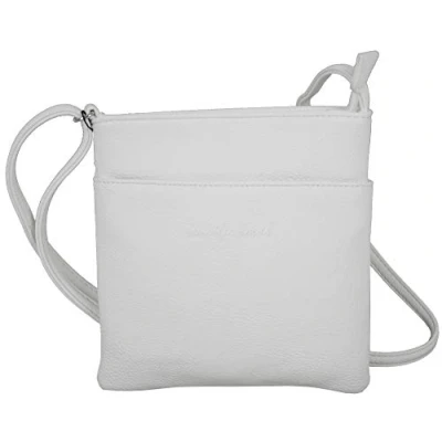 Afbeelding van JENNIFER JONES Kleine elegante dames schoudertas Crossbody tas Avondtas 18 x 20,5 cm, Stijl A wit