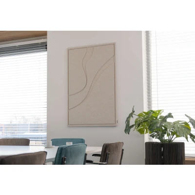 Afbeelding van Acoustic Art FLOW Large 120x80cm Beige Akoestisch kunstwerk Organisch