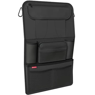 Afbeelding van ATHLON TOOLS De meest stabiele autostoel organizer, versterkte achterwand, geschikt voor levensmiddelen, met geïntegreerde tablethouder, extra etui, zaken en kinderen, ontworpen in Hamburg