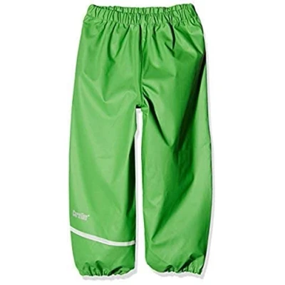 Afbeelding van CareTec Regenbroek voor jongens, fleece regenbroek, groen (974), 128 cm