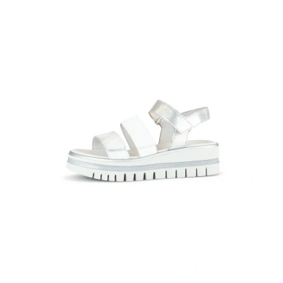 Afbeelding van GABOR Sandalen met riem lichtgrijs / zilver wit
