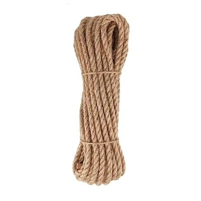 Afbeelding van D.RECT jute touw 8 mm 10 m henneptouw natuurlijke vezels gevlochten