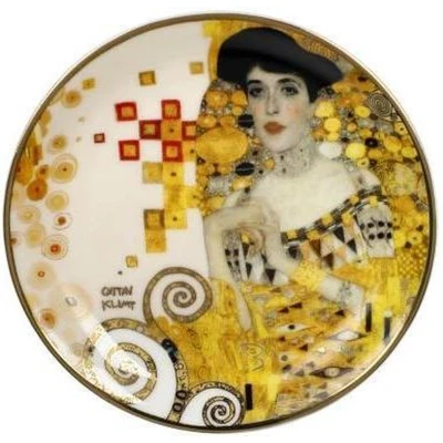 Afbeelding van Goebel Gustav Klimt Sier Schoteltje Adele Bloch Porselein 10cm