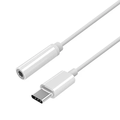 Afbeelding van AISENS A109 0384 USB C op AUDIO stijl APPLE C/M JACK 3.5/H, wit, 15 cm