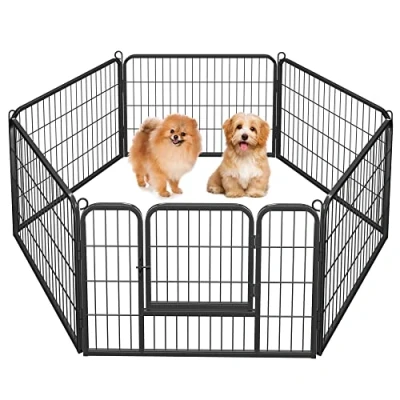 Afbeelding van Yaheetech Puppybox 6 elementen buitenren honden puppyrooster 80 x 60 cm binnen/buiten