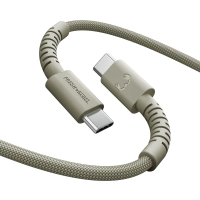 Afbeelding van FlexWave Siliconen gevlochten kabel USB C naar 2 meter 100W Dried Green