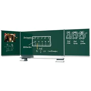 Afbeelding van Krijt schoolbord in hoogte verstelbaar 120x200 cm