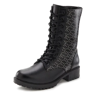 Afbeelding van Lascana Veterboots, Dames, Maat: 39, Schwarz Schoenen