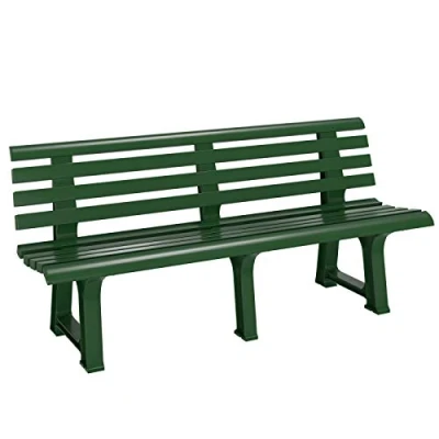 Afbeelding van Casaria Tuinbank Orchidea 3 zits Kunststof 240kg Belastbaar Groen