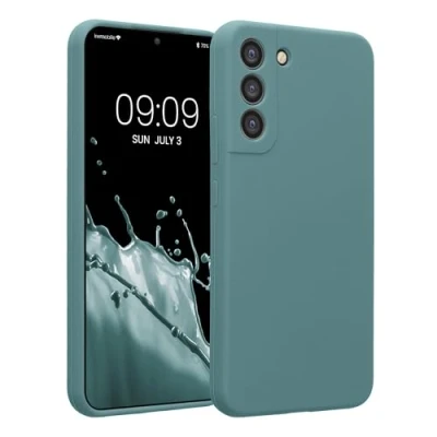 Afbeelding van kwmobile telefoonhoesje compatibel met Samsung Galaxy S22 Plus hoesje Back cover siliconen coating Smartphone case in Arctische nacht