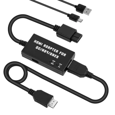 Afbeelding van Mcbazel N64/SNES to HDMI Converter Cable for Console HDTV Support 480p/720p/ Stereo Audio/ 16:9/4:3 Aspect Ratio