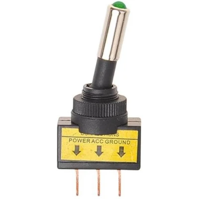 Afbeelding van Pro Plus Wipschakelaar LED 12 x 27 mm Volt Max. 10 Ampère Groen