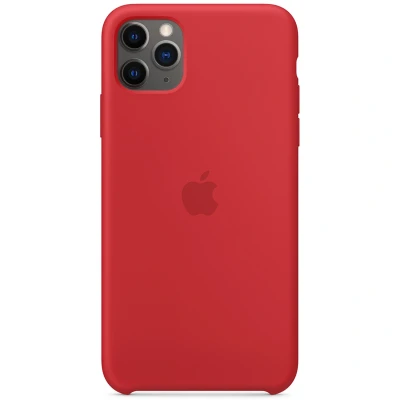 Afbeelding van Origineel Apple iPhone 11 Pro Max Hoesje Siliconen en TPU (zacht) Softcase/Backcover Rood Telefoonhoesje