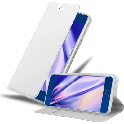Afbeelding van Cadorabo Hoesje geschikt voor Honor 9 in CLASSY ZILVER Beschermhoes met magnetische sluiting, standfunctie en kaartvakje Book Case Cover Etui