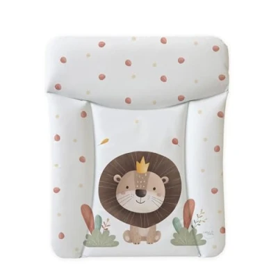 Afbeelding van Ceba Baby® Zacht aankleedkussen, 50 x 70 cm, dubbelzijdig aankleedkussen voor jongens en meisjes, waterdicht, afwasbaar, Oeko Tex, Made in EU, leeuw, de koning