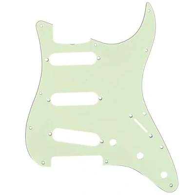 Afbeelding van Musiclily Pro 11 Schroefgaten 60s 64 Vintage stijl SSS Strat Gitaar Slagplaat voor American Stratocaster, 3 laags Mintgroen