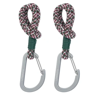 Afbeelding van Lässig MIX Stroller Hooks Cord Kinderwagenkoord met haken 2 pcs green/lavender/deep